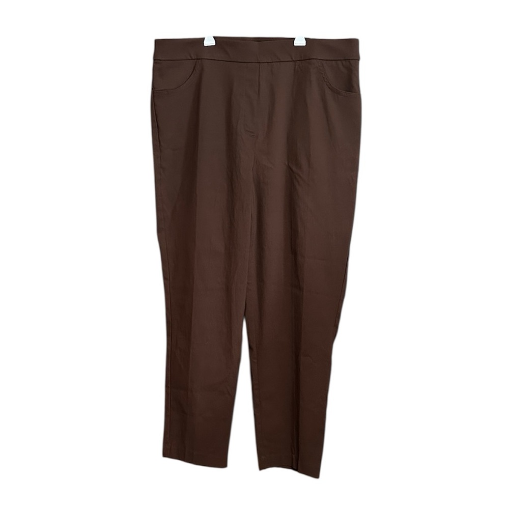 Alfred Dunner Brown Allure straight Leg pants